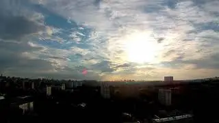 Футаж для видео монтажа (Город с высоты, Закат) [Footage for video editing (City , Sunset)]