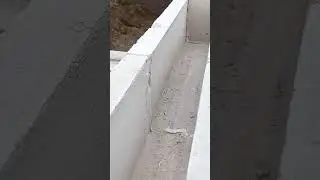 Собрал из  блоков перемычку над зоной где будет печь в бани из кирпича.