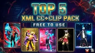 Free Fire Top 5 Clips + xml + cc ff 4k Clips For Editing🔹ff duo Emote Clips xml🔹FF Xml Like AE 