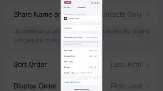 How to change display order of contacts in iPhone 