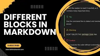 Note, Tip, Warning & Caution specific blocks in Markdown