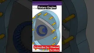 Rotary Engine in Onshape CAD Software #onshape #youtubeshorts #shorts #engine #rotaryengine