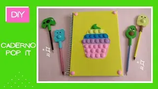 Como fazer uma CAPA DE CADERNO de POP IT CUPCAKE - Cris DIY