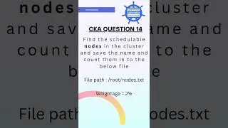 #shorts  CKA question 14 #cka #kubernetes #docker