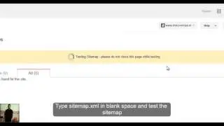 Submit website sitemap in Google webmaster tools