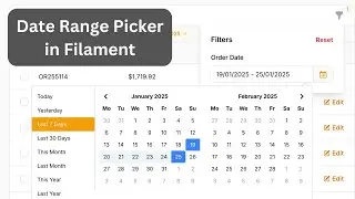 Filament Plugin: Date Range Filter Picker