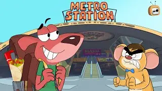 Rat and Dog :  Making Fun on the Running Metro Train! 🚇 | rat a tat |  chotoonz tv funny cartoons
