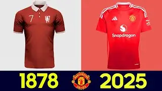 The Evolution of Manchester United Football Kit 23/24 | All Man United Football Jerseys History 2024