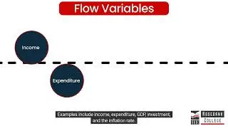 Provide Examples of Stock Variables and Flow Variables (LU2/LO6)
