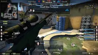 Cloud9 STEWIE2K AWP 4K TO FORCE OT vs FaZe Inferno @ ELEAGUE MAJOR BOSTON 2018