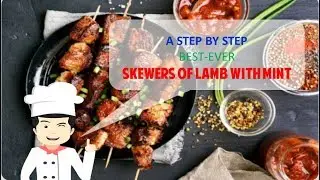EASY AND YUMMY SKEWERS OF LAMB WITH MINT