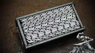Damascus steel made from rasp blades on plasterboard.