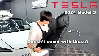 Why the Tesla Model 3 (2024) doesn't come with floor mats | Reviewing Yeslak Floor and Cargo Mats