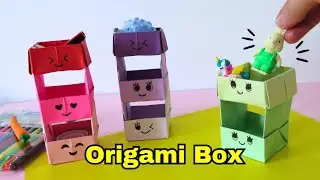 Origami paper desk organizer/origami easy box