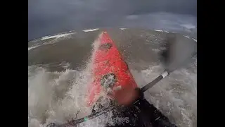 Kayaking in storm 32+m/s wind (62knots)