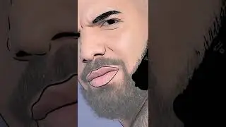 Drake - Vector Art İllustrator (How to Make Vector Art - İllustration Tutorial) #shorts #vexelart