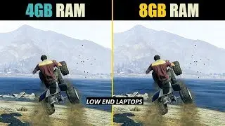 GTA V 4gb vs 8gb ram test on (low end pc/laptop)