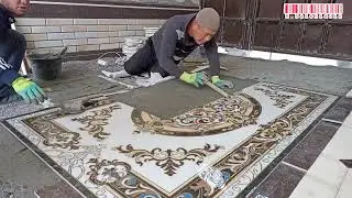 4k Darvozaxonaga burschatka terish granit gilam qoʻyish 