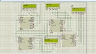 SPI multiple slave communication program with proteus simulation