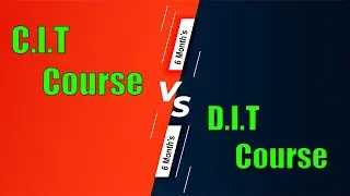 C.I.T v/s D.I.T apko konsa course krna chahiye | ZaibTech Academy