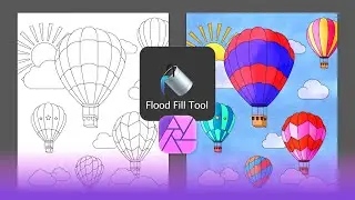 How to Quickly Color Line Art Using a Flood Fill Tool aka Bucket Tool in Affinity Photo