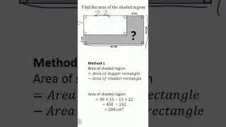 Find the area of the shaded  region of the rectangle