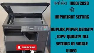 ALL IMPORTANT SETTING IN KYOCERA 1800/2200/2020/2321 ! DUPLEX ! ID COPY ! PAPER SET ! LIGHT COPY