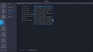 unv nvr - time zone settings