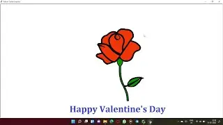 Happy Valentine's Day | Rose with python