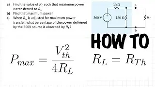 Maximum Power Transfer Resistor Circuit