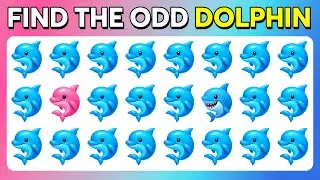 Find the ODD One Out - Sea Edition 🐬🐚🦑 Easy, Medium, Hard | Emoji Quiz