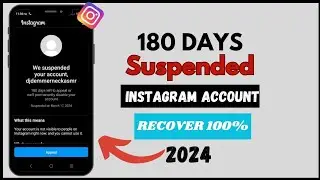 How to recover suspended instagram account 2024 || We suspended your account instagram 180 days