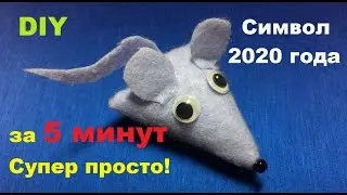 DIY in 5 minutes! Super easy! DIY 2020 symbol Cute mouse mouse 2020
