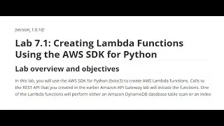 Trần Anh Huy Lab 7.1: Creating Lambda Functions Using the AWS SDK for Python | CloudComputing AWS