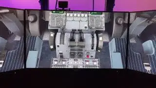 MSFS Inibuilds A310 cockpit view presets. Triple monitor setup