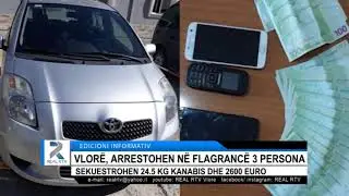 VLORË, ARRESTOHEN NË FLAGRANCË TRE PERSONA.SEKUESTROHEN 24.5 KG KANABIS DHE 2600 EURO.