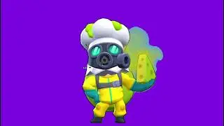 MOLDY MIKE WINNING POSE GREEN SCREEN BRAWL STARS