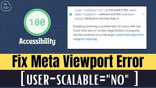 Fix [ User-scalable=