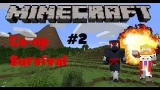 Minecraft Xbox 360 Edition: Split screen Co-op Survival Gameplay Part 2