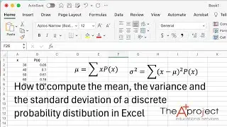 Discrete Probability Distribution in Excel