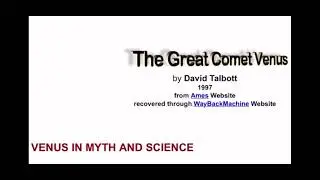 The Great Comet Venus - Venus in Myth and Science - by David Talbott 1997