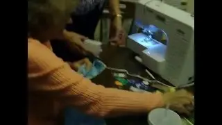 Carolyn's new sewing machine Christmas 2015