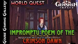 World Quest _ Impromptu Poem Of The Crimson Dawn _ Genshin Impact