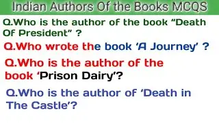 Indian Authors Of the Books Questions and Answers|Authors Of the Books gk|GK|Indian Books Quiz