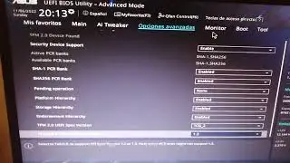How to enable Trusted Computing TPM 2.0 in the Asus BIOS when it doesn't appear, for Windows 11