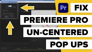 Fix Premiere Pro Pop Up Windows