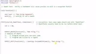 Google Test #5: Death Test and Exception Test