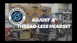 How to adjust the headset in a threadless steerer tube (fork). Gently tighten the top bolt