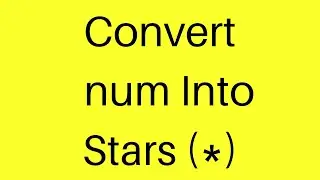 Convert Number into Stars in JavaScript
