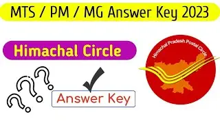 Answer key | GDS TO MTS / PM | Himachal Pradesh 2023 ! 